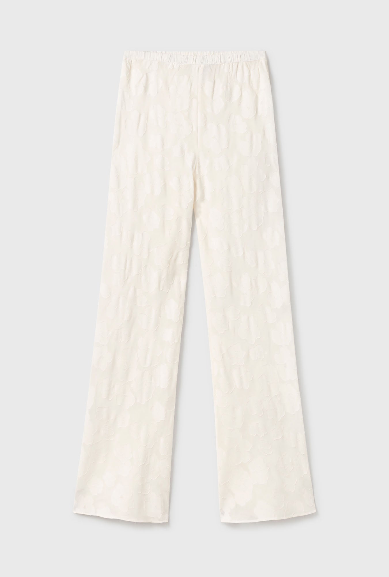 CLIP SILK BIAS CUT PANTS WHITE