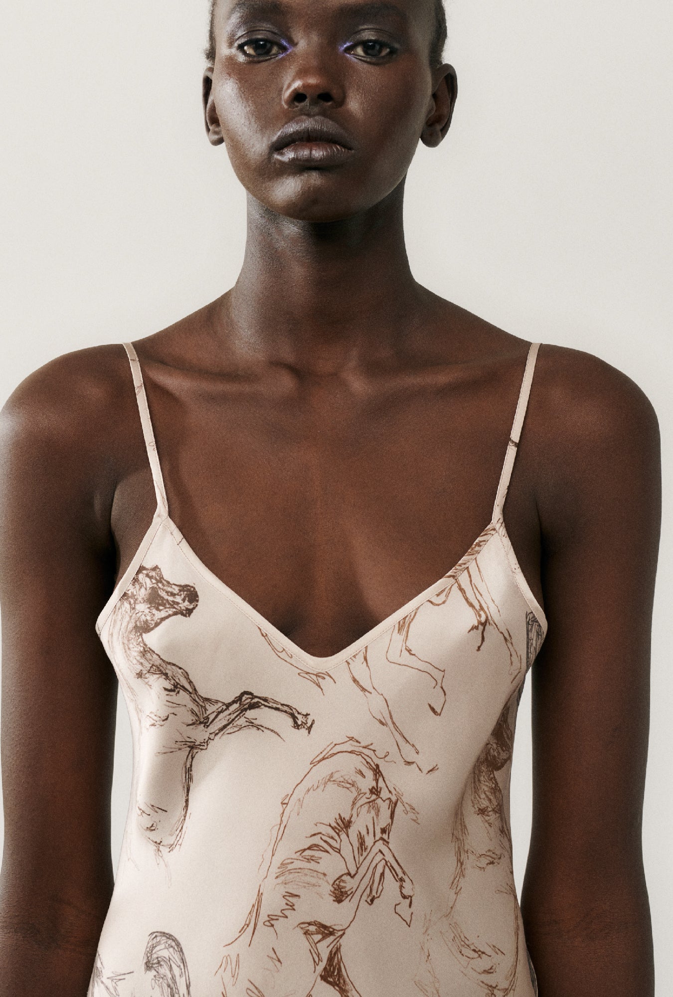 90S SLIP DRESS WILD HORSES