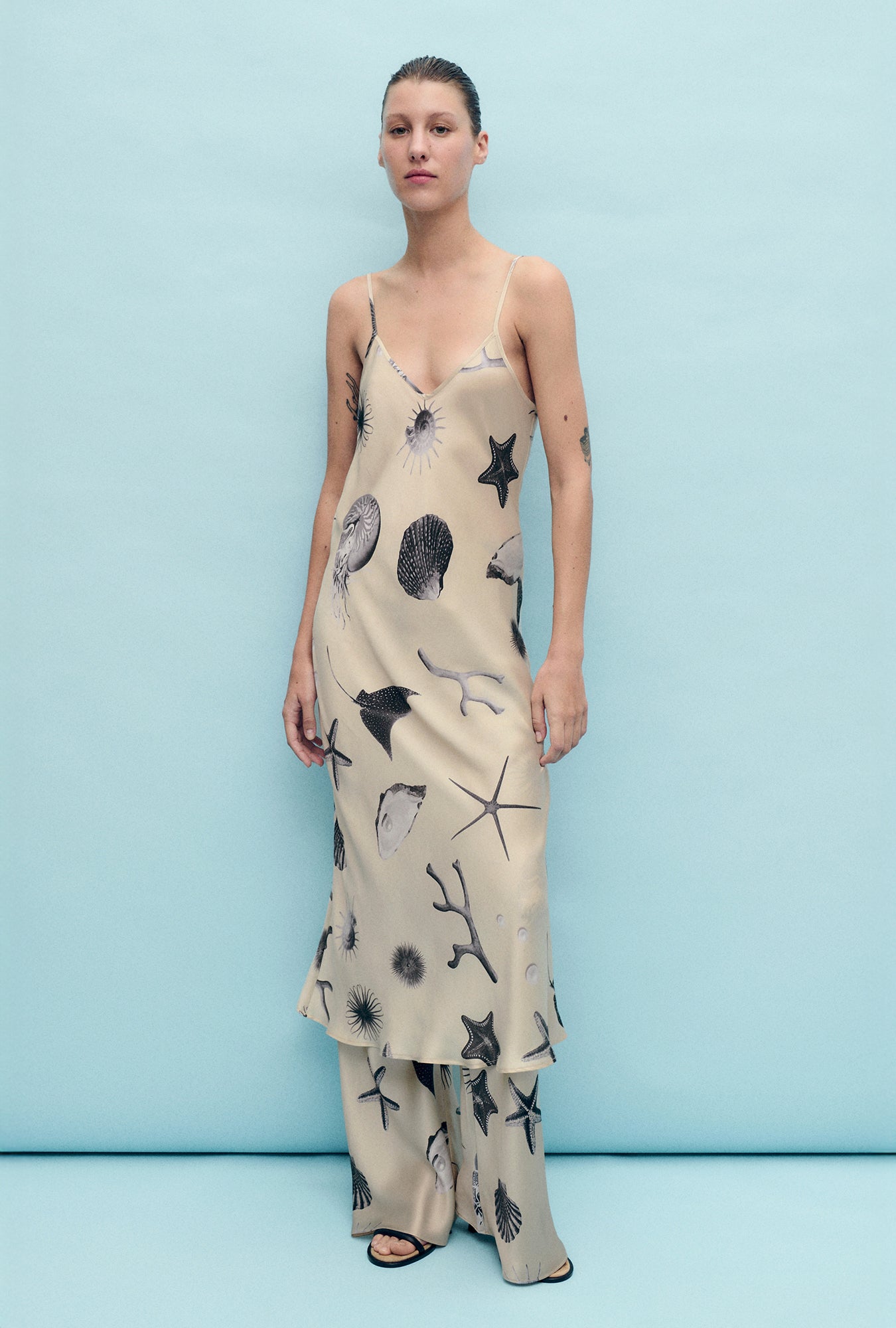 90S SLIP DRESS SEASHELLS