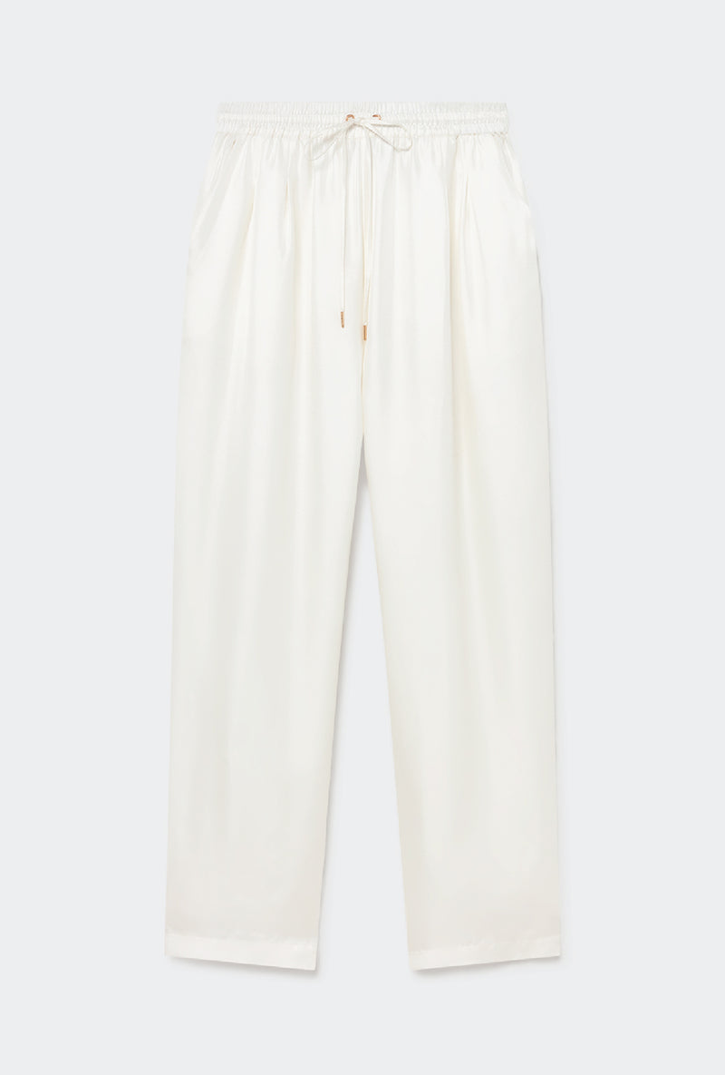 TWILL SLOUCH PANTS WHITE