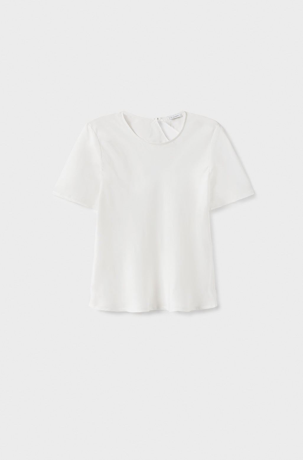 SHORT SLEEVE BIAS TOP WHITE