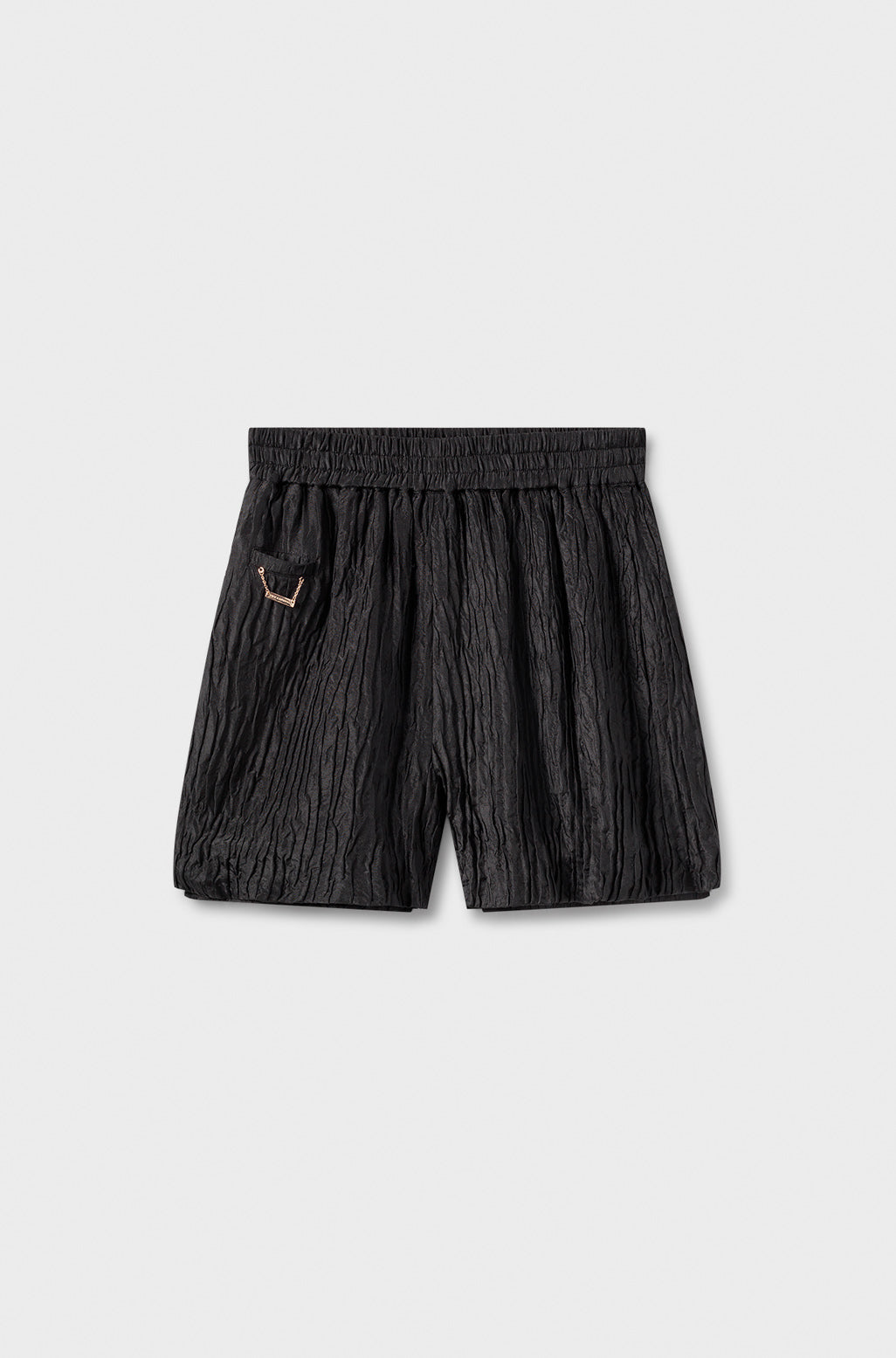 CRINKLE SHORTS BLACK