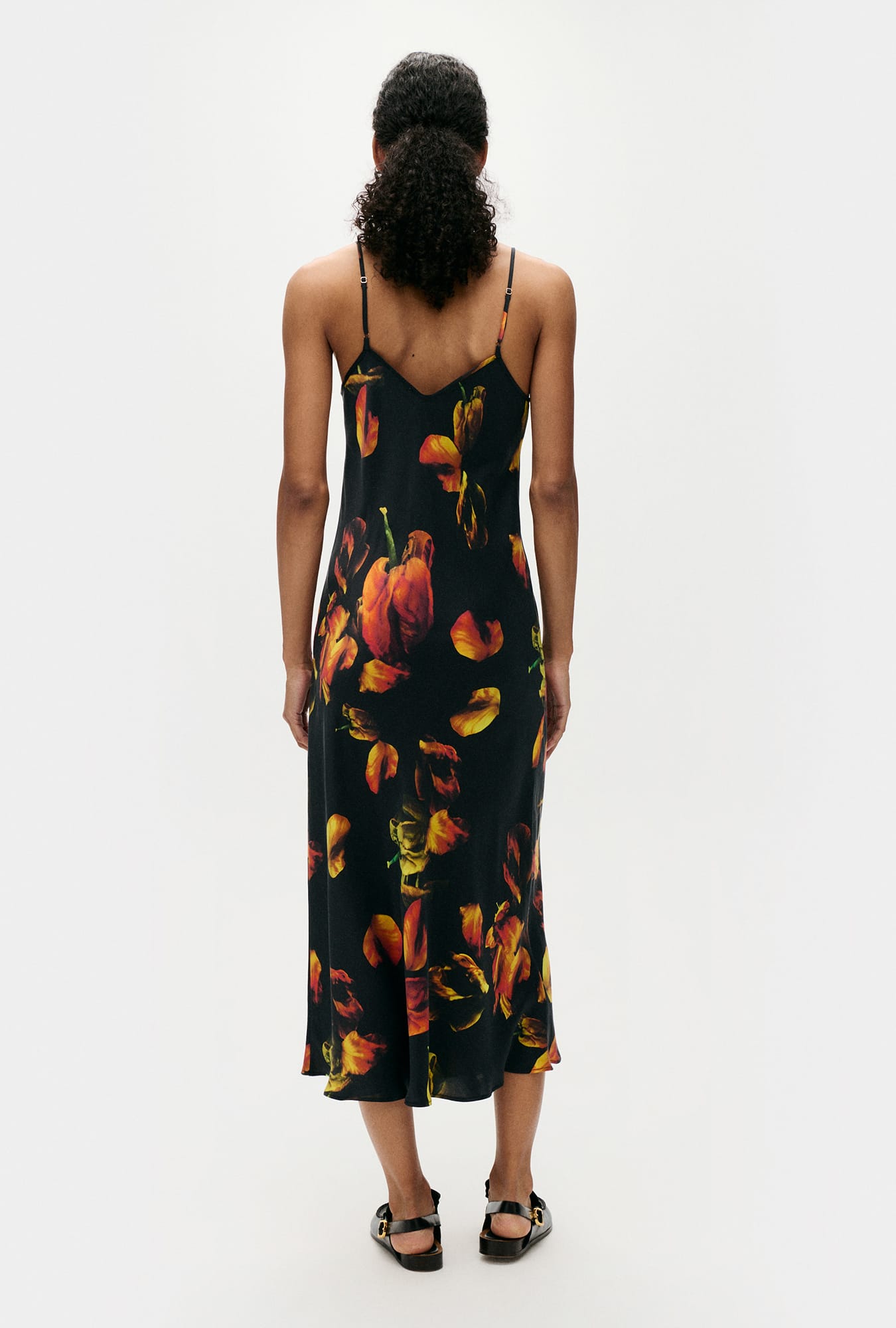 90S SLIP DRESS TULIPA BLACK