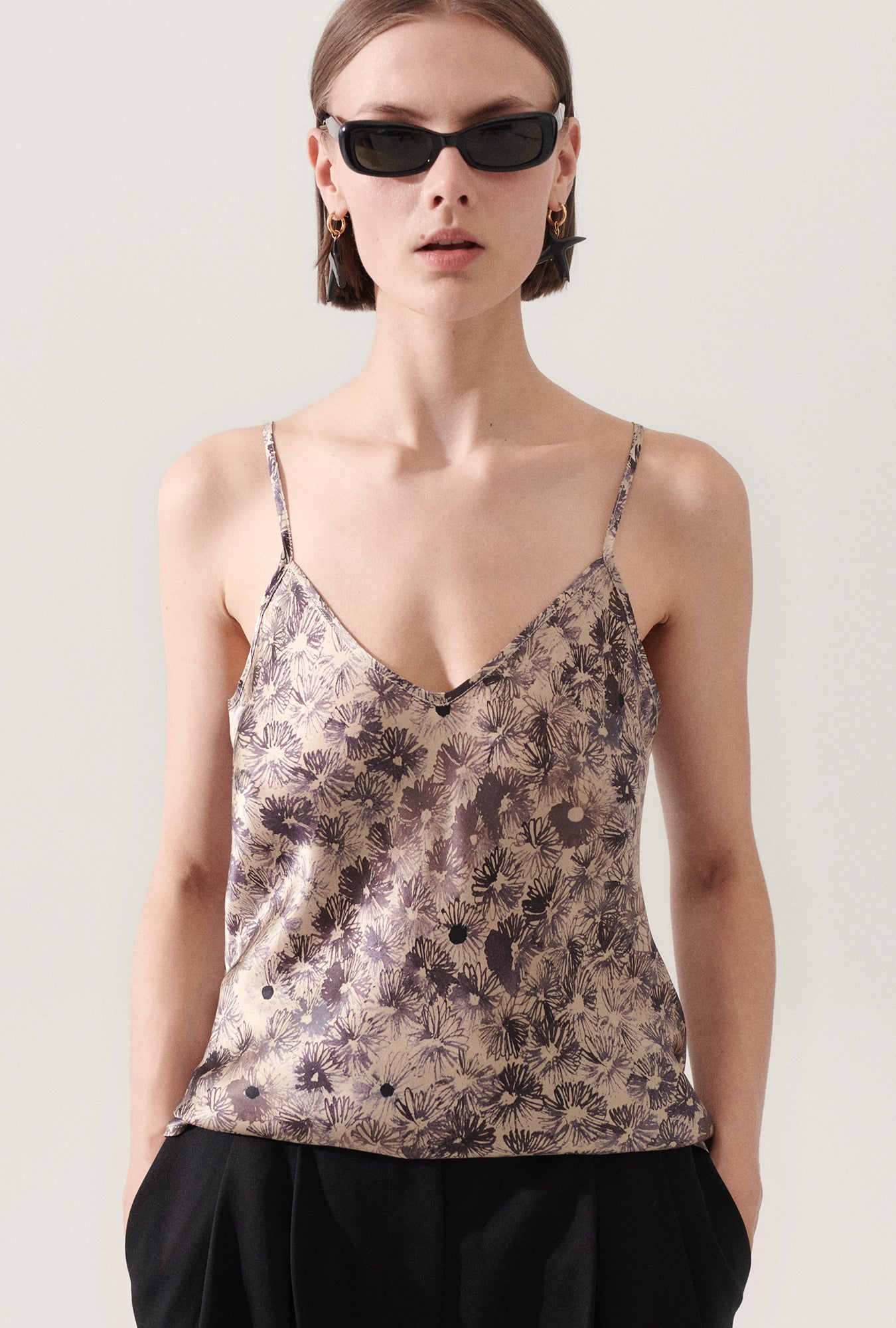 BIAS CUT CAMI ASTER FLORAL