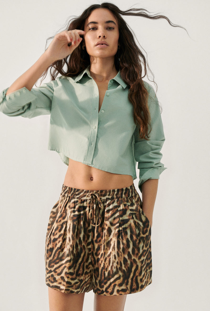 SLOUCH SHORTS LEOPARD