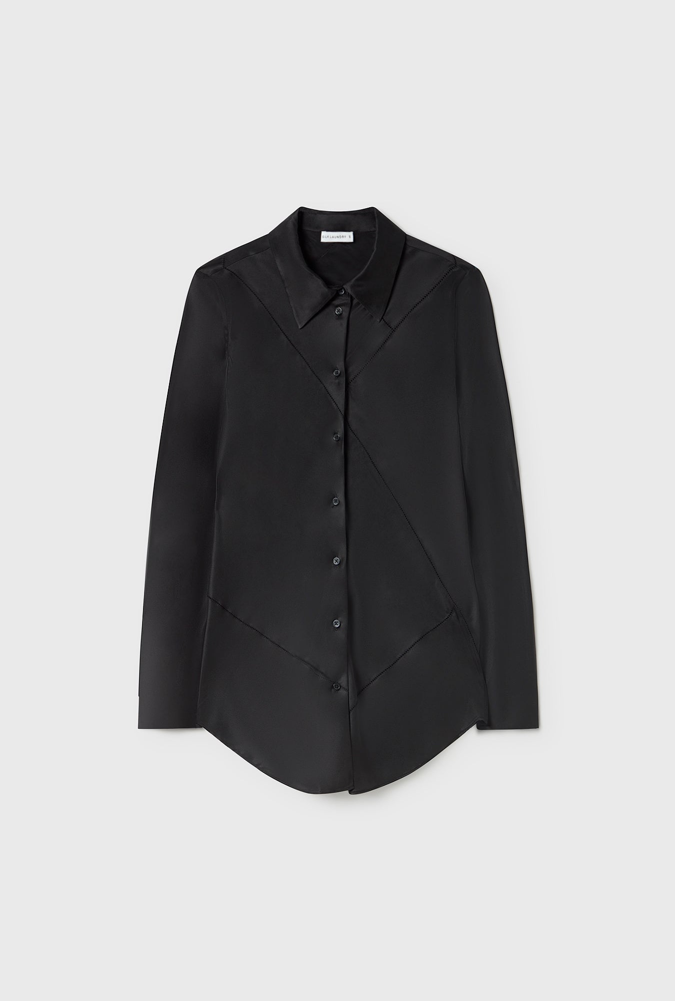 SPLICE BIAS CUT SHIRT BLACK